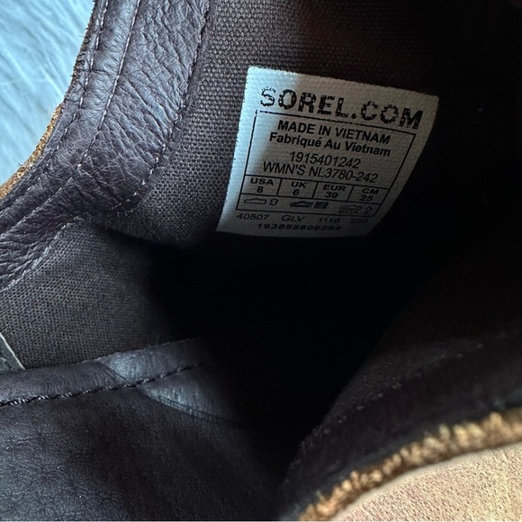 Sorel Lolla II Bootie Shoes Brown Leather Outdoor Preppy Academia Business Sz 8 - Picture 9 of 9